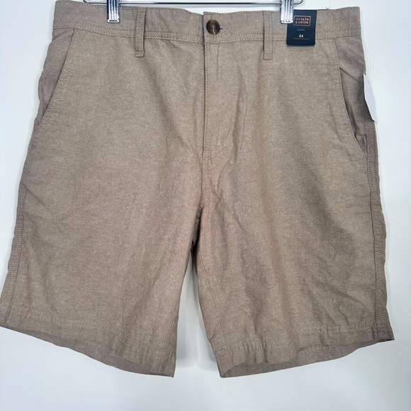 14th & Union NWT Men's Tan Slim Fit 100% Cotton Shorts Size 34 Inseam 9" - Picture 1 of 13